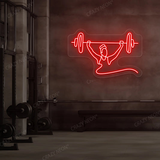 Power Lifting Neon Sign | Red 