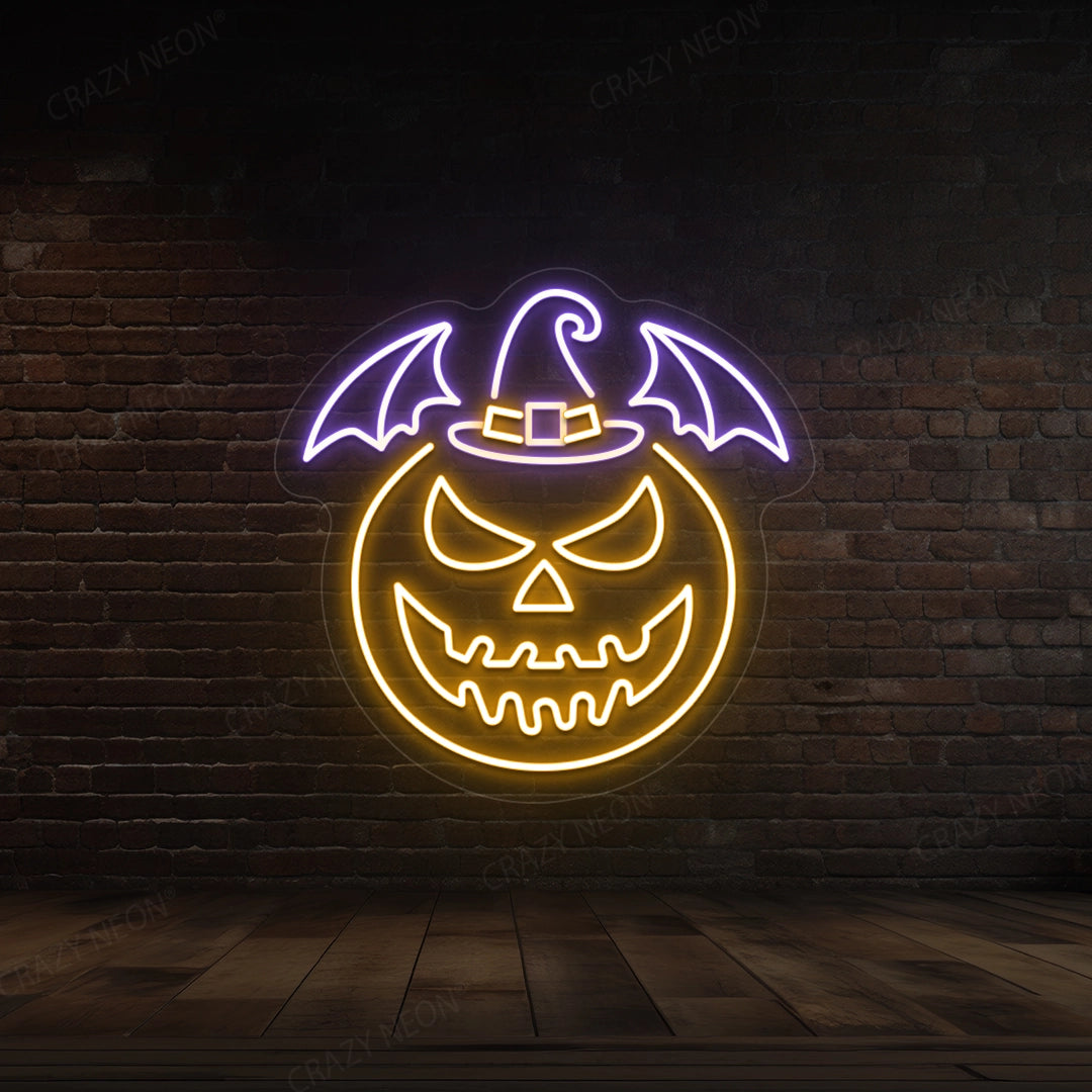 Pumpkin Halloween Neon sign | Orange 