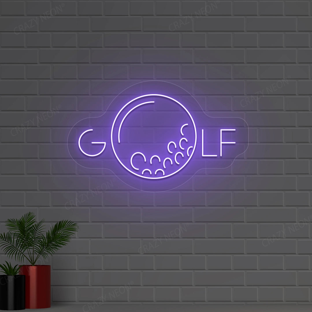 Golf Neon Sign | Purple