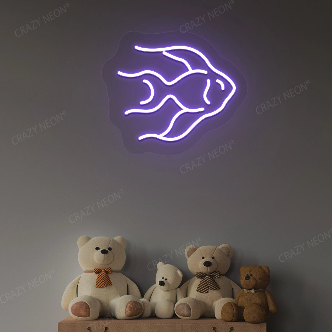 Fish Neon Sign | Purple