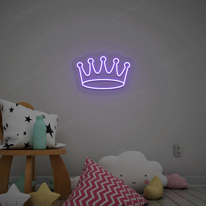 Crown Neon Sign | Purple