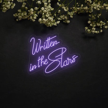 Written In The Stars Neon Sign | Purple