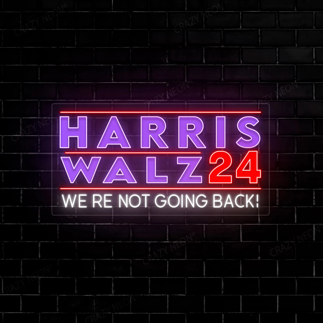 Harris Walz 24 Political Neon Sign