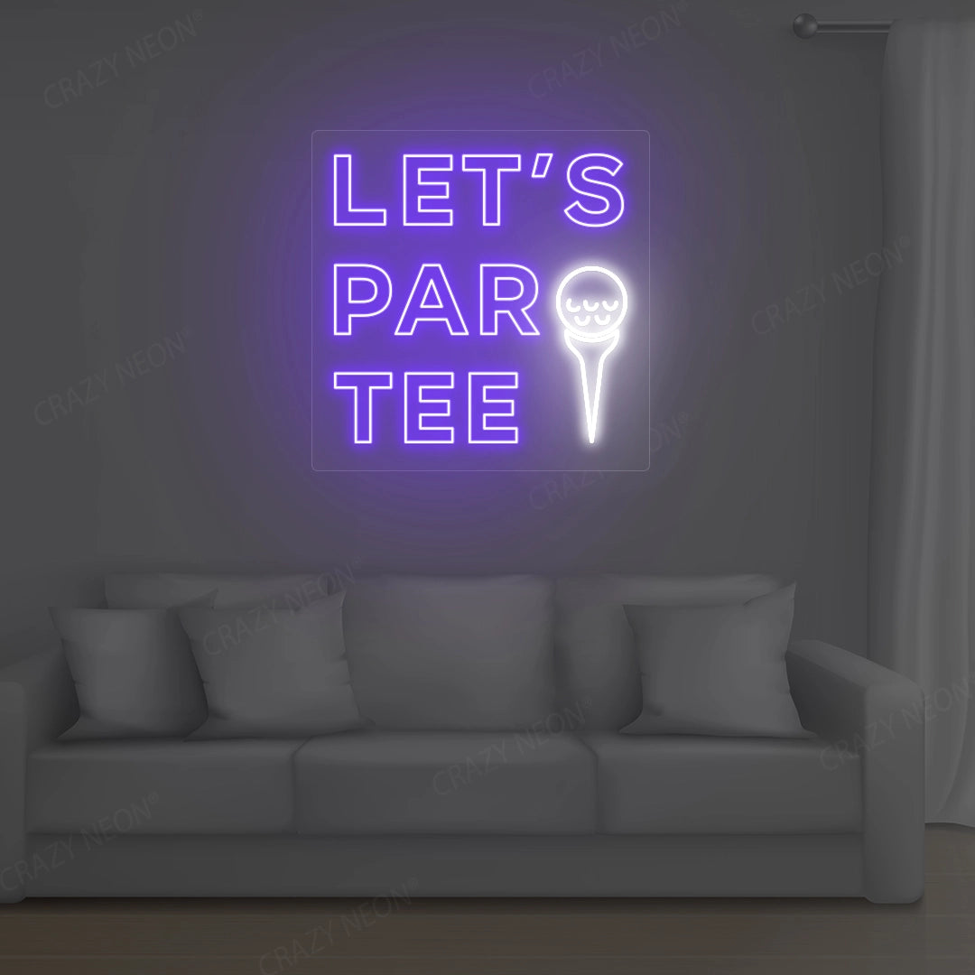 Let's Party Golf Neon Sign | Purple