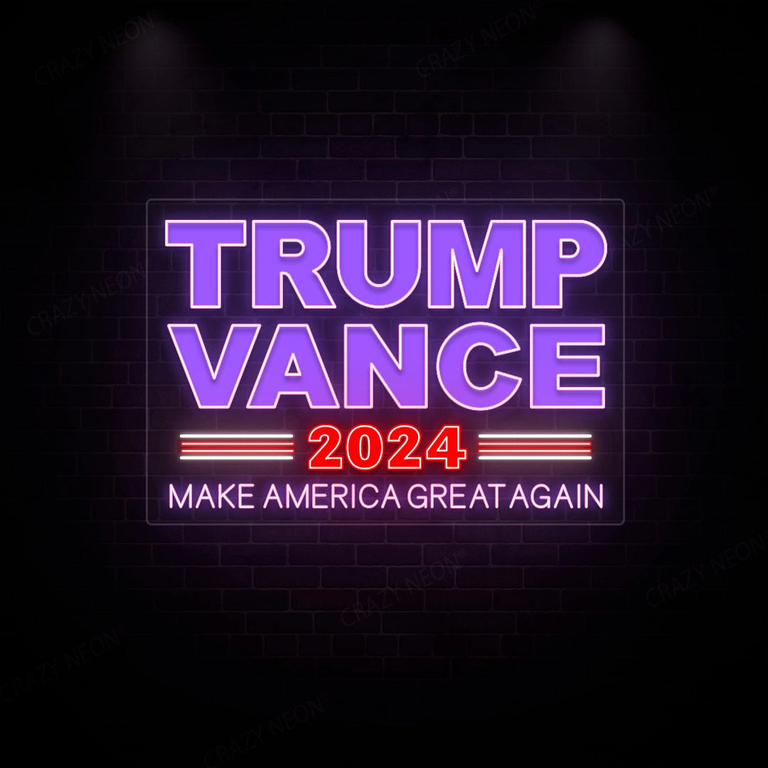 Trump Vance Political Neon Sign | Purple 