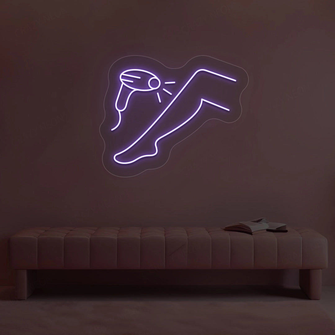 Laser Hair Removal Neon sign | Purple 