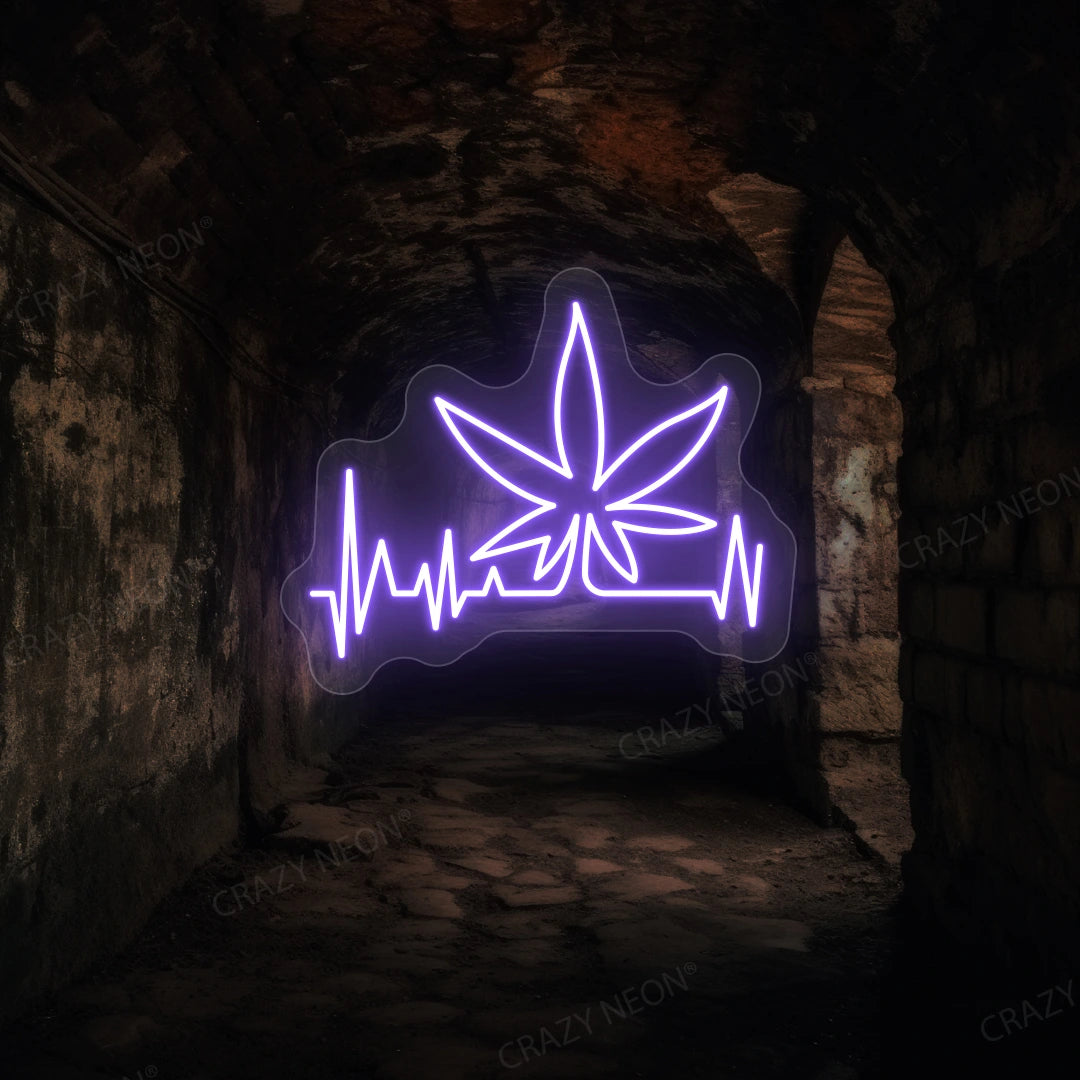 Weed Beat Neon Sign | Purple