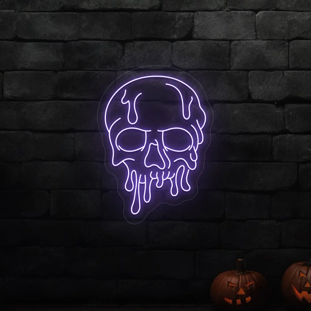 LED Skull Neon Sign | Blue