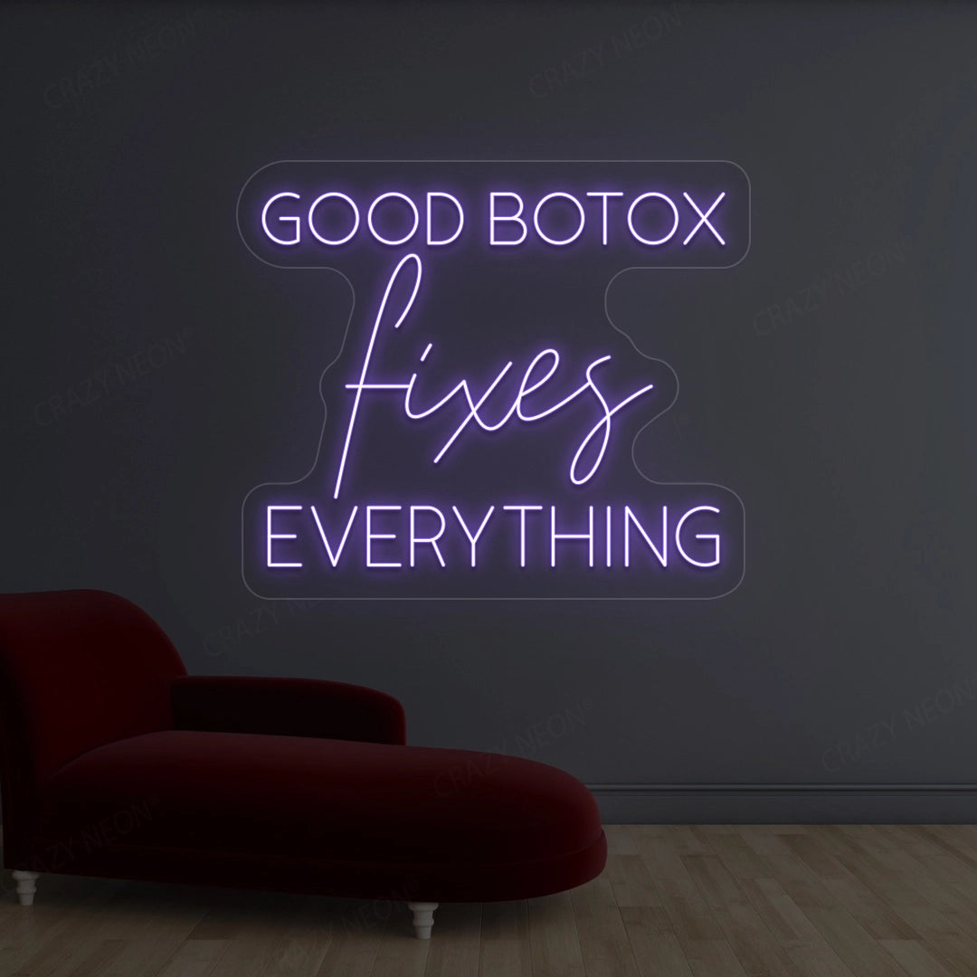 Good Botox Fixes Everything Neon Sign | Purple