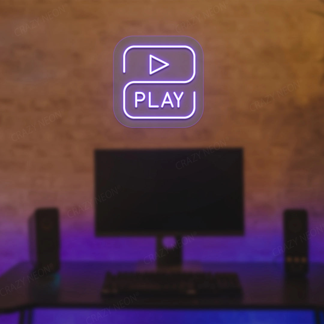 Play Neon Sign | Purple