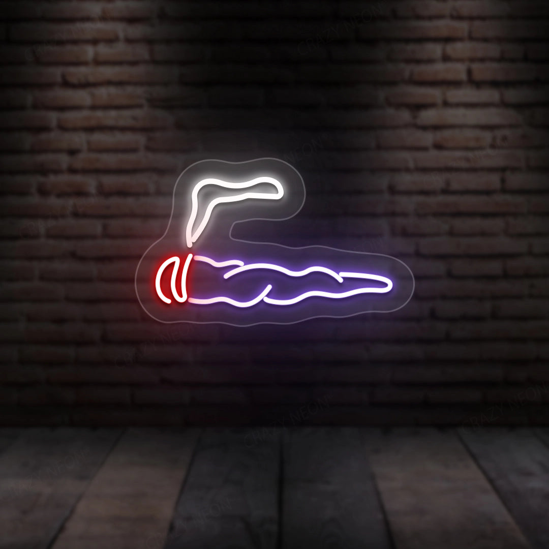 Cigar Neon Sign | Purple