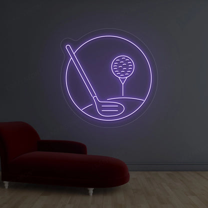 Golf Stick Neon Sign | Purple