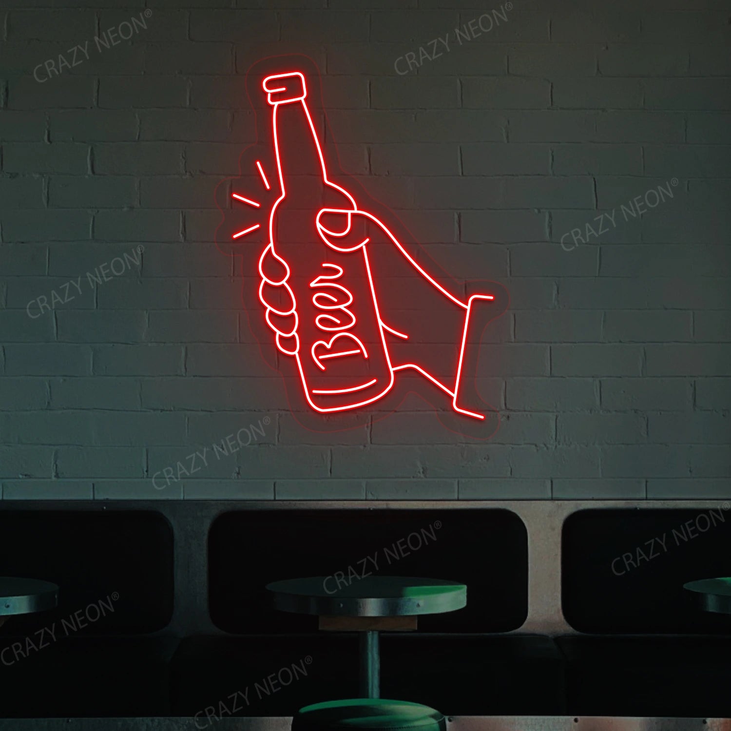 Beer in Hand Neon Sign | CRAZY NEON® – Crazy Neon