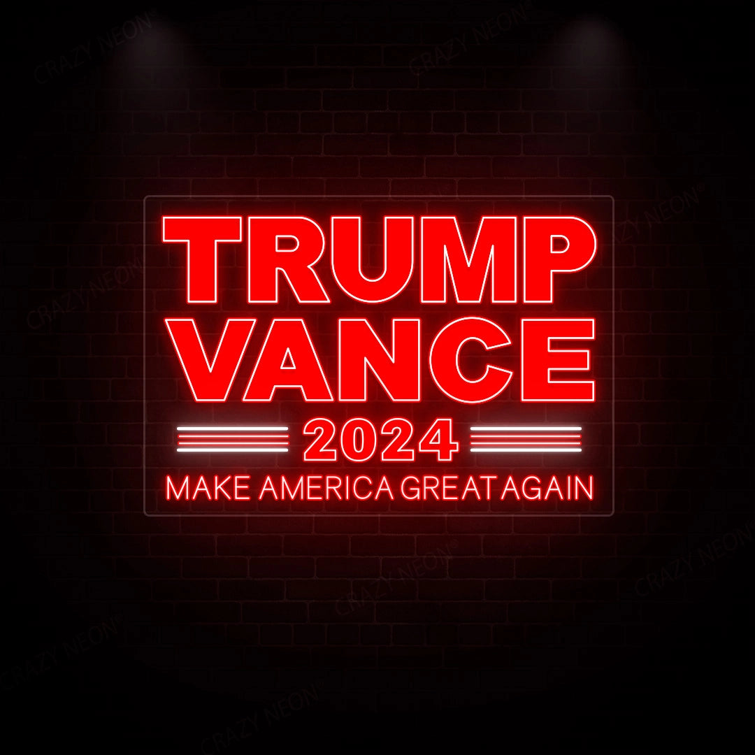 Trump Vance Political Neon Sign | Red 