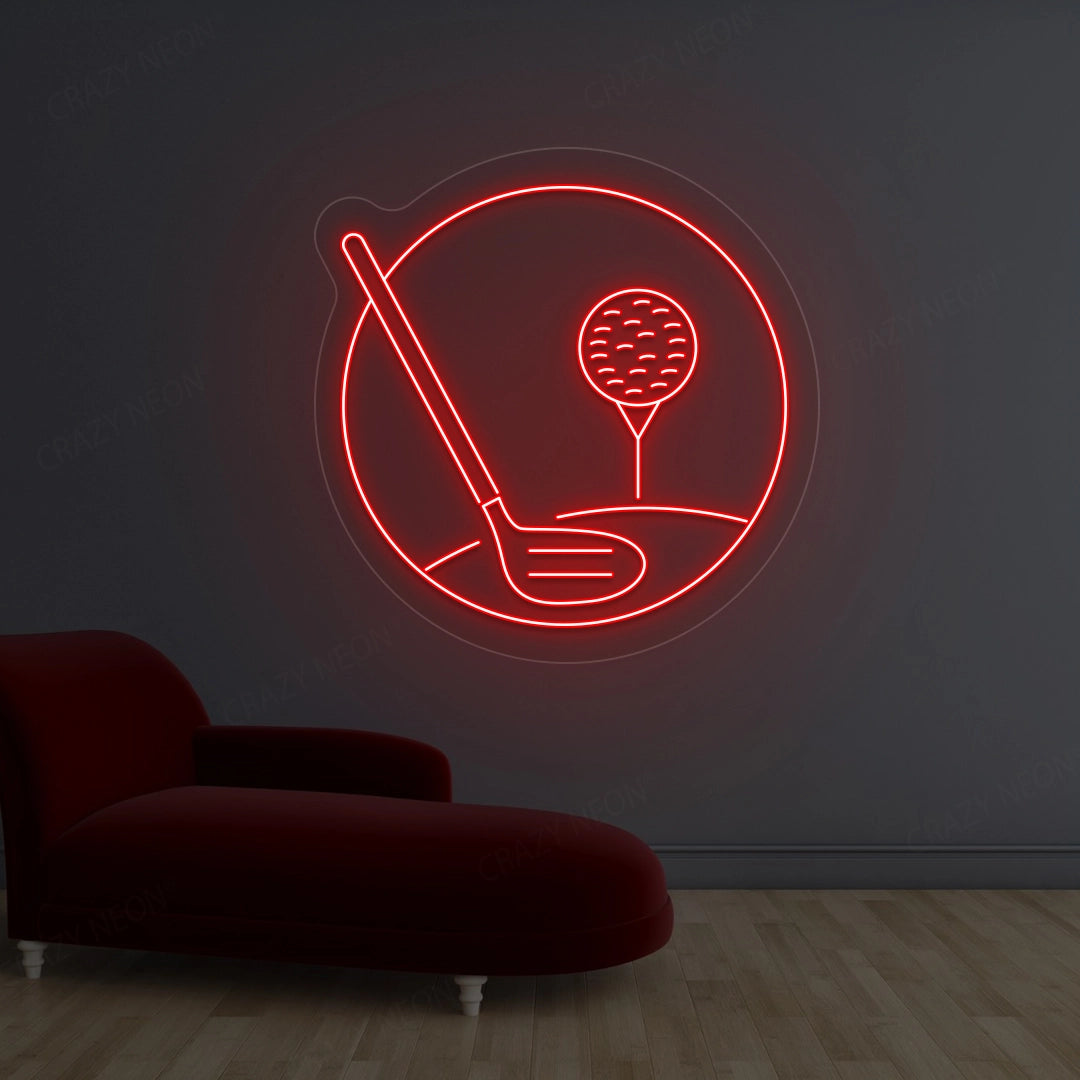 Golf Stick Neon Sign | Red