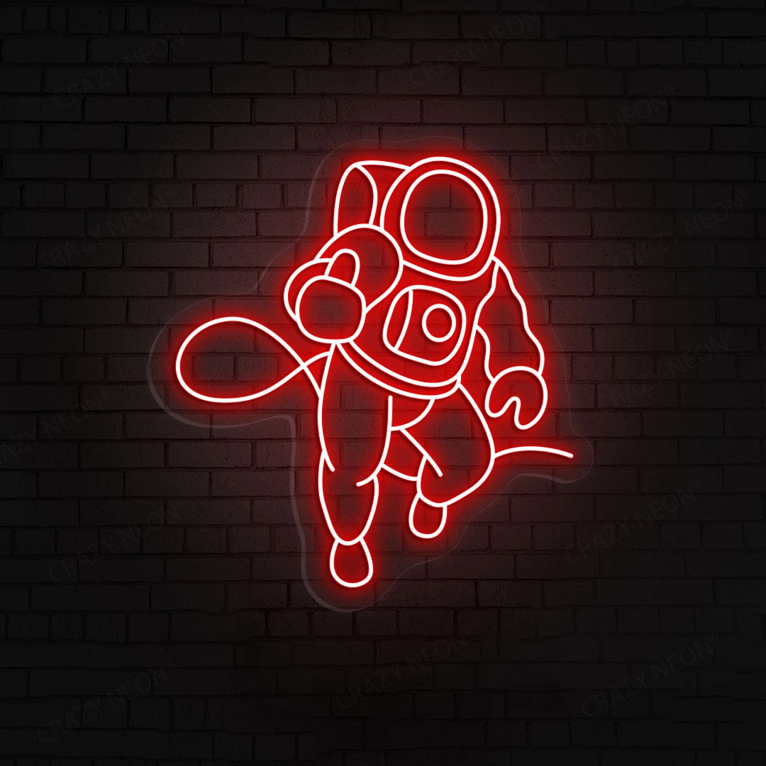 Astronaut Neon Sign | Red