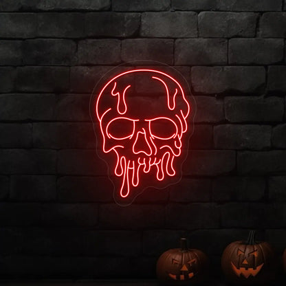 LED Skull Neon Sign | Red