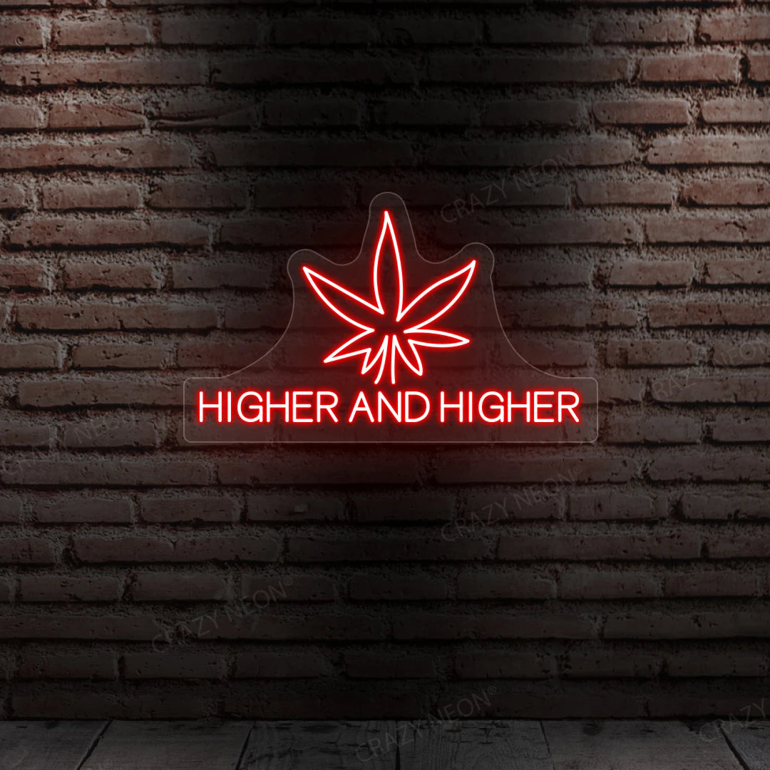 Higher Neon Sign  | red