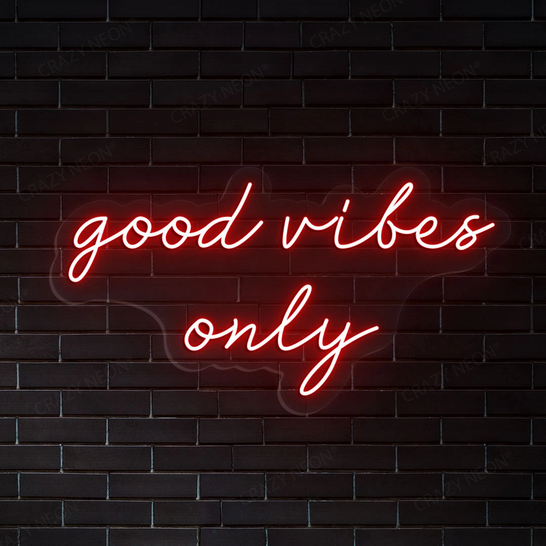 Good Vibes Only Sign | Red