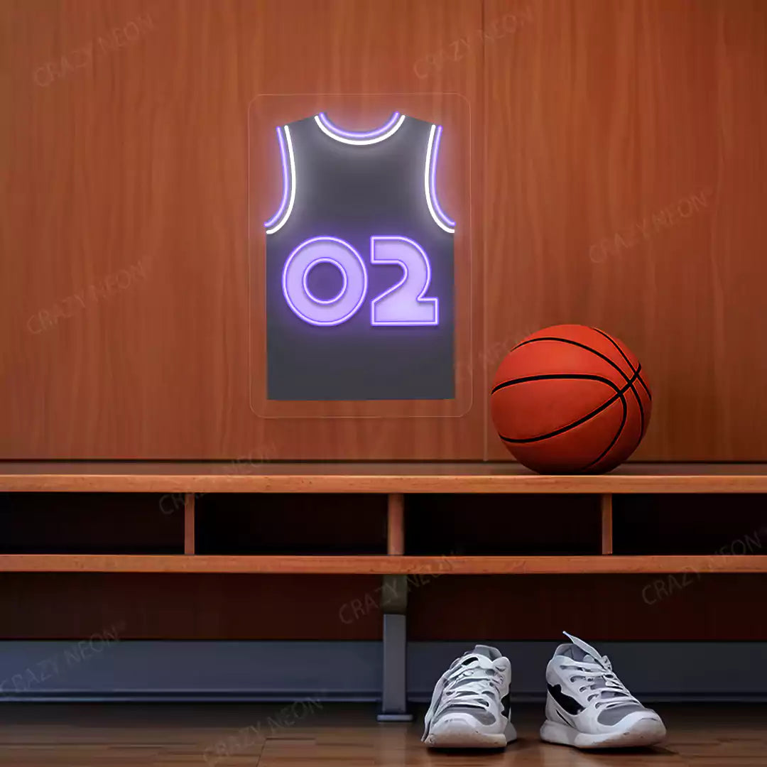 Sacramento Richmond 02 Jersey Basketball Neon Artwork
