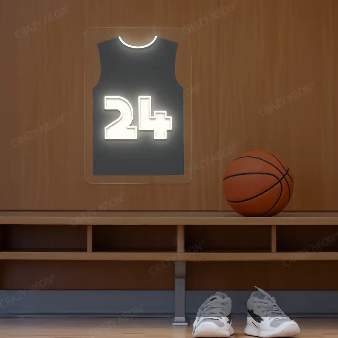 San Antonio Vassell 24 Jersey Basketball Neon Artwork