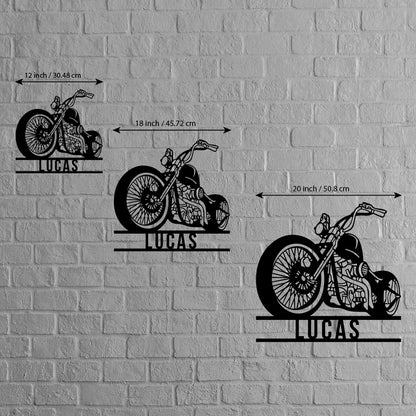 Personalized Motorcycle Metal Sign