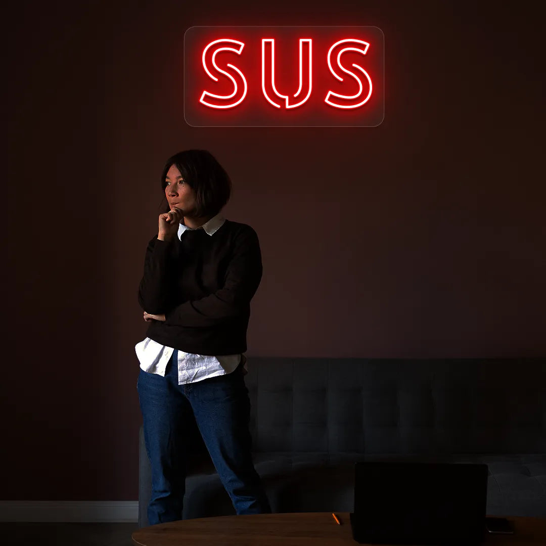 Sus Text Sign SUS Neon Sign | CRAZY NEON® – Crazy Neon