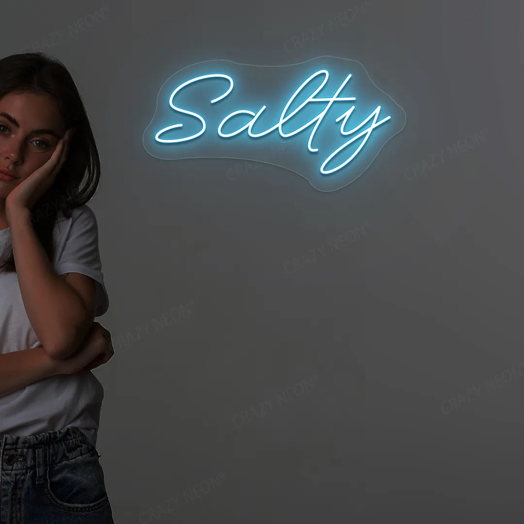 Salty LED Neon Sign| iceblue