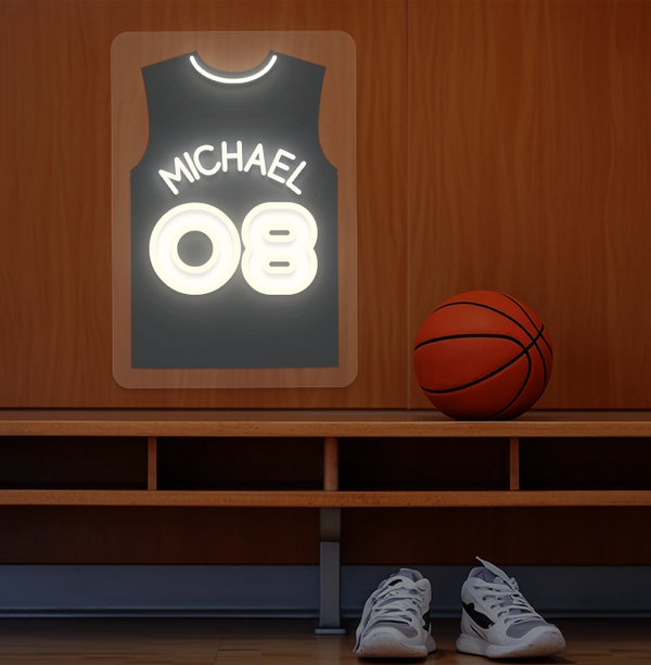 Personalized SAS Jersey Basketball Neon Artwork Sign