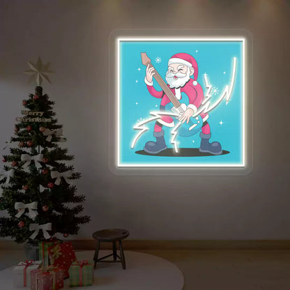 Rockstar Santa Neon Artwork | Warmwhite