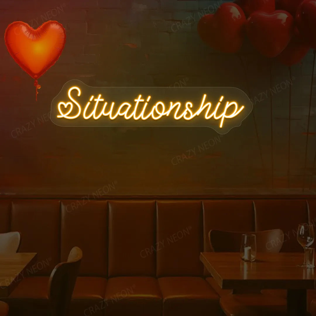 Situationship Neon Sign | Orange
