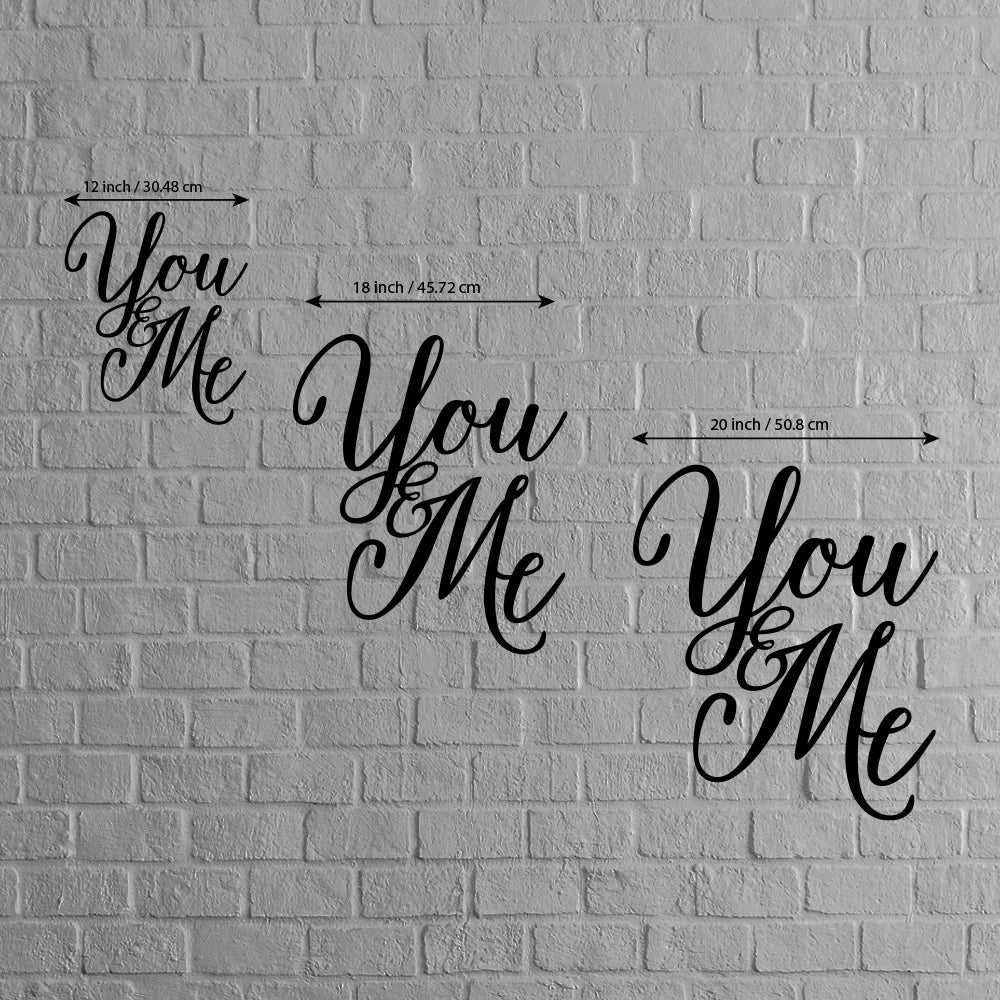 You & Me you metal wall art