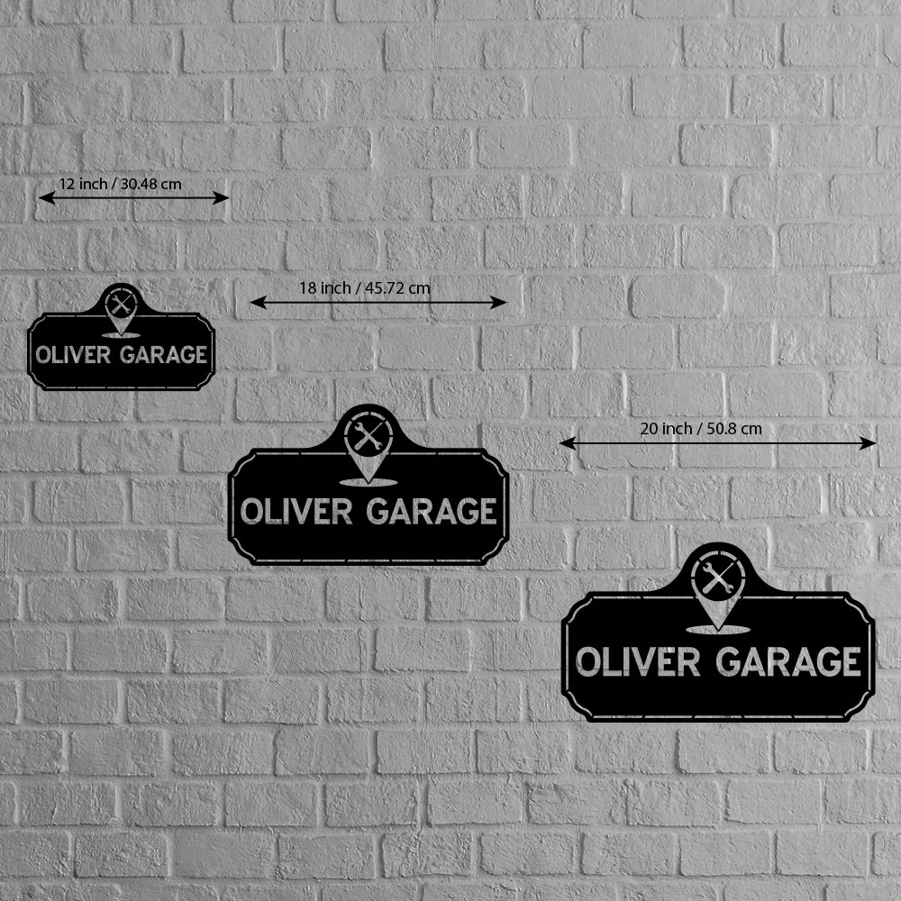 Custom Garage Name Metal Sign