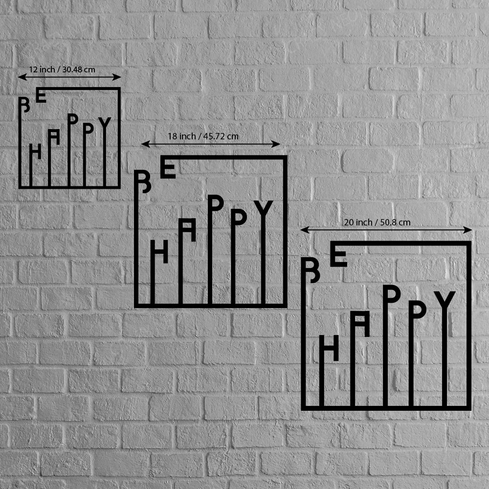 Be Happy Metal Wall Art