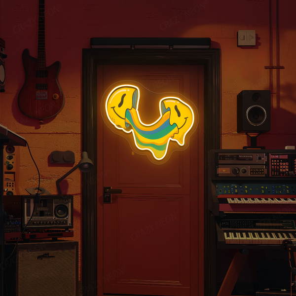 Crack n’ Ooze Smiley Neon Artwork Sign