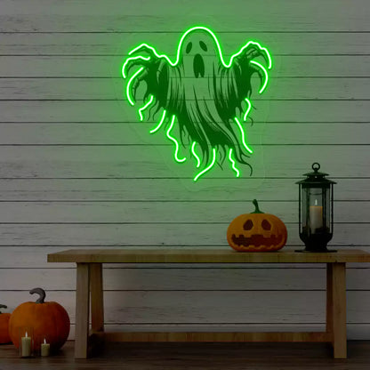 Floating Phantom Neon Artwork | Green