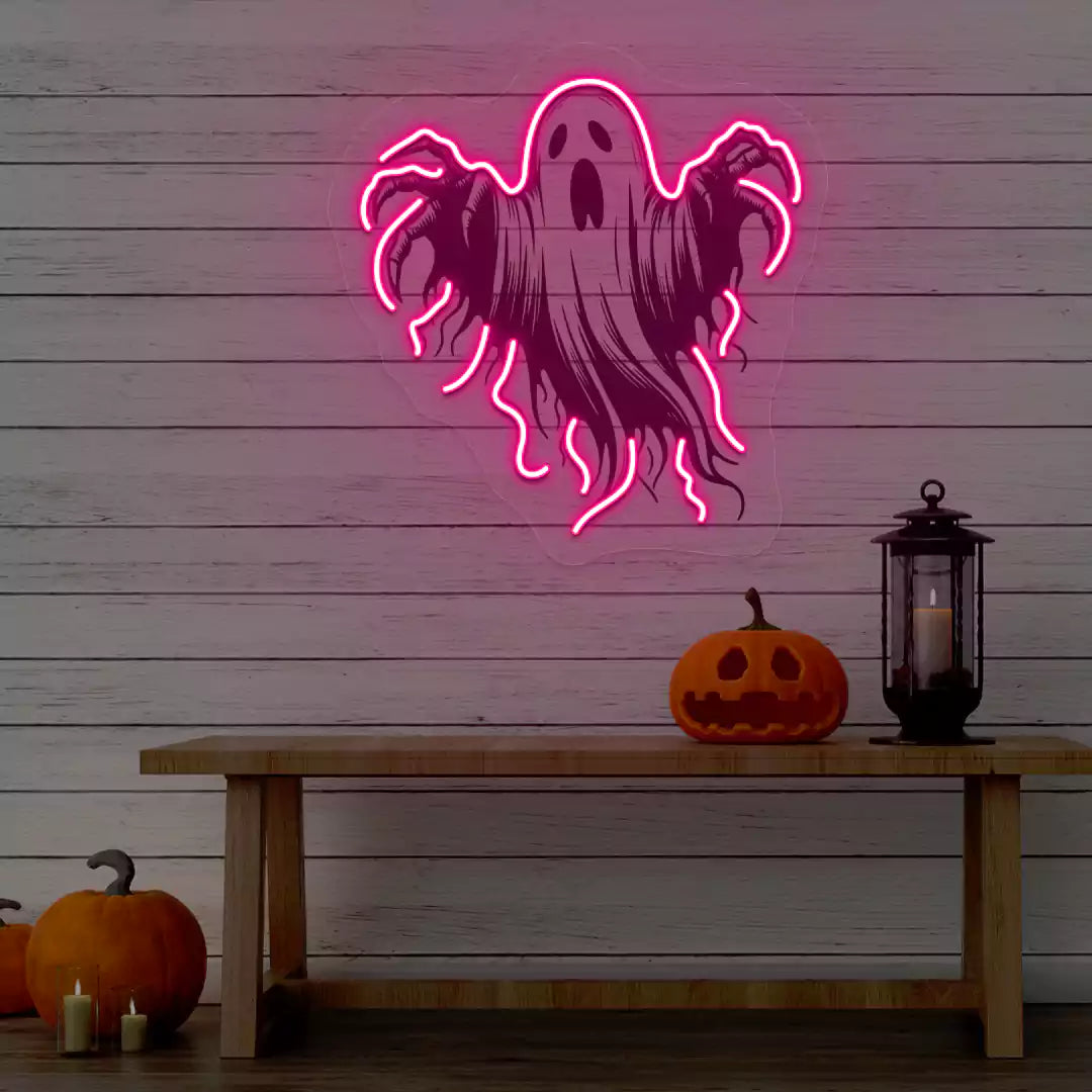 Floating Phantom Neon Artwork | Pink