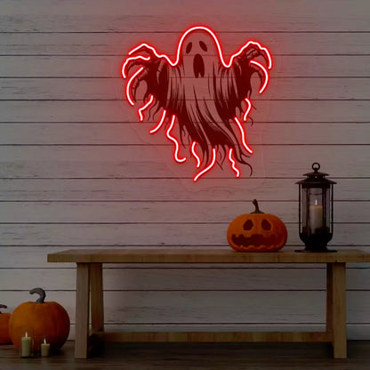 Floating Phantom Neon Artwork | Red