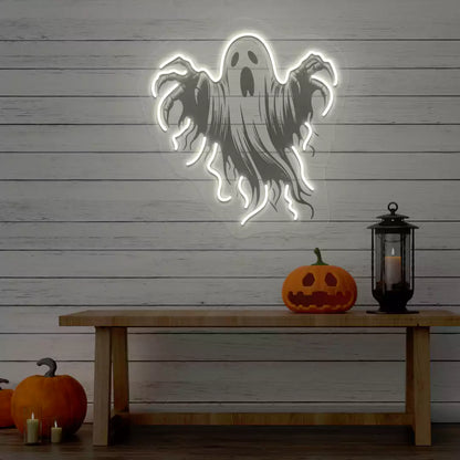 Floating Phantom Neon Artwork | Warmwhite