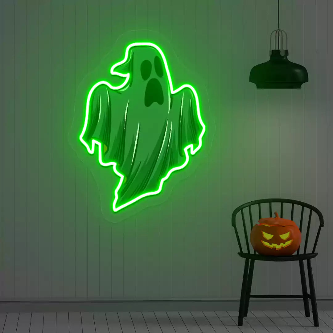 Spooky Phantom Neon Artwork | Green