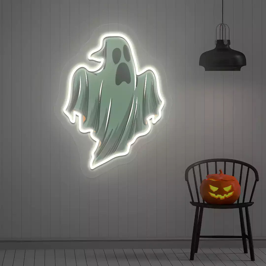 Spooky Phantom Neon Artwork | Warmwhite