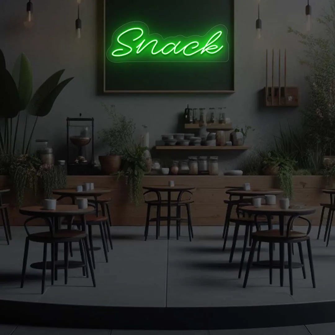 Snack LED Neon Sign | Green