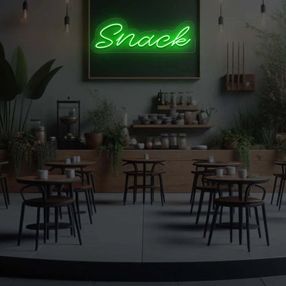 Snack LED Neon Sign | Green