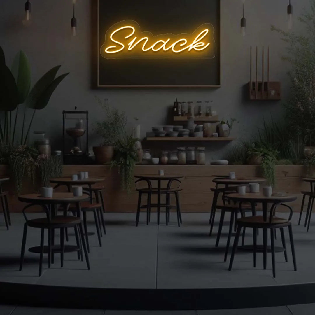 Snack LED Neon Sign | Orange
