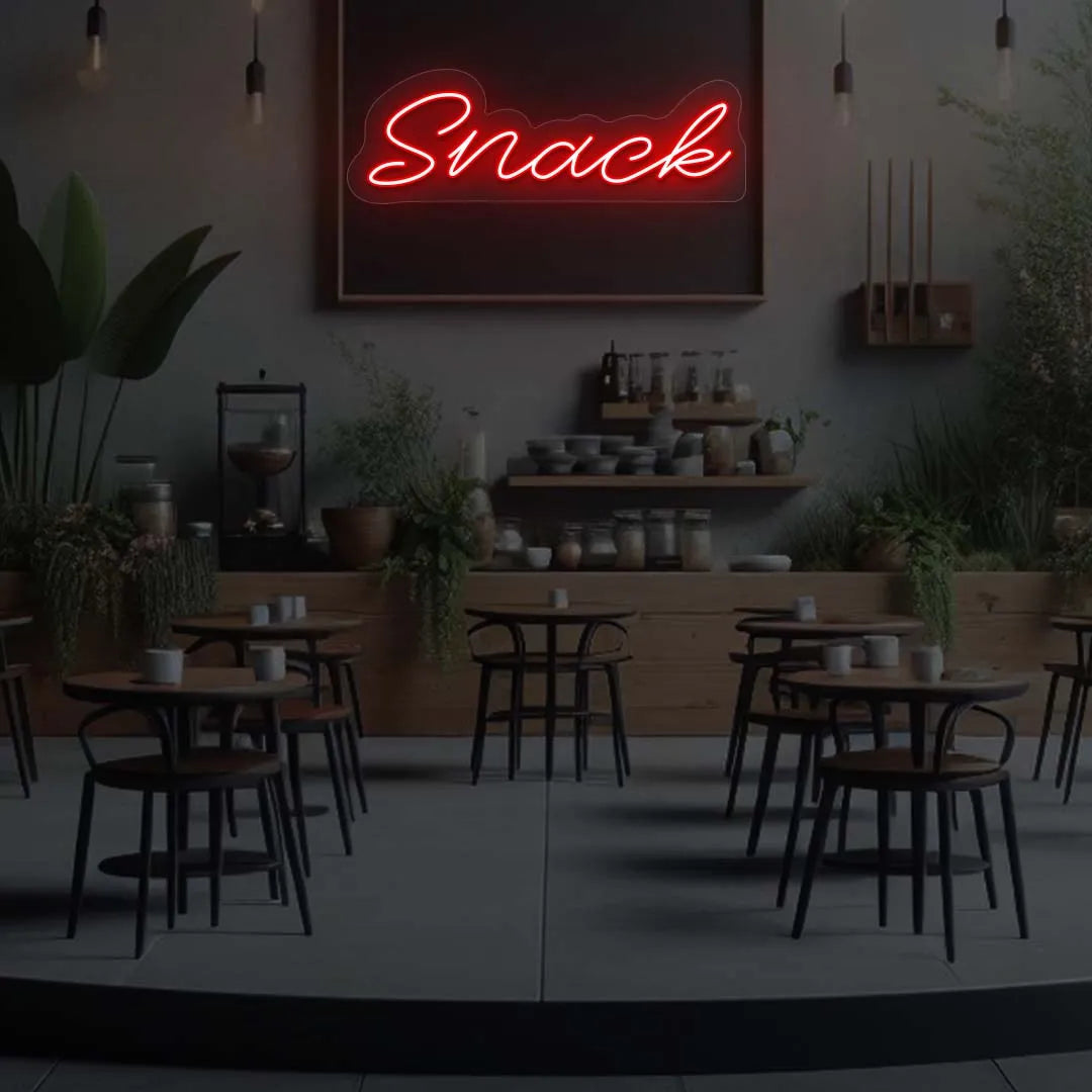 Snack LED Neon Sign | Red