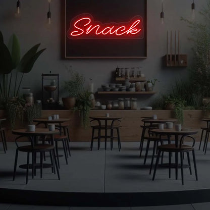 Snack LED Neon Sign | Red