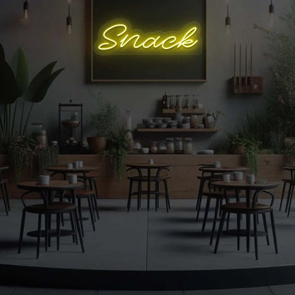 Snack LED Neon Sign | Yellow