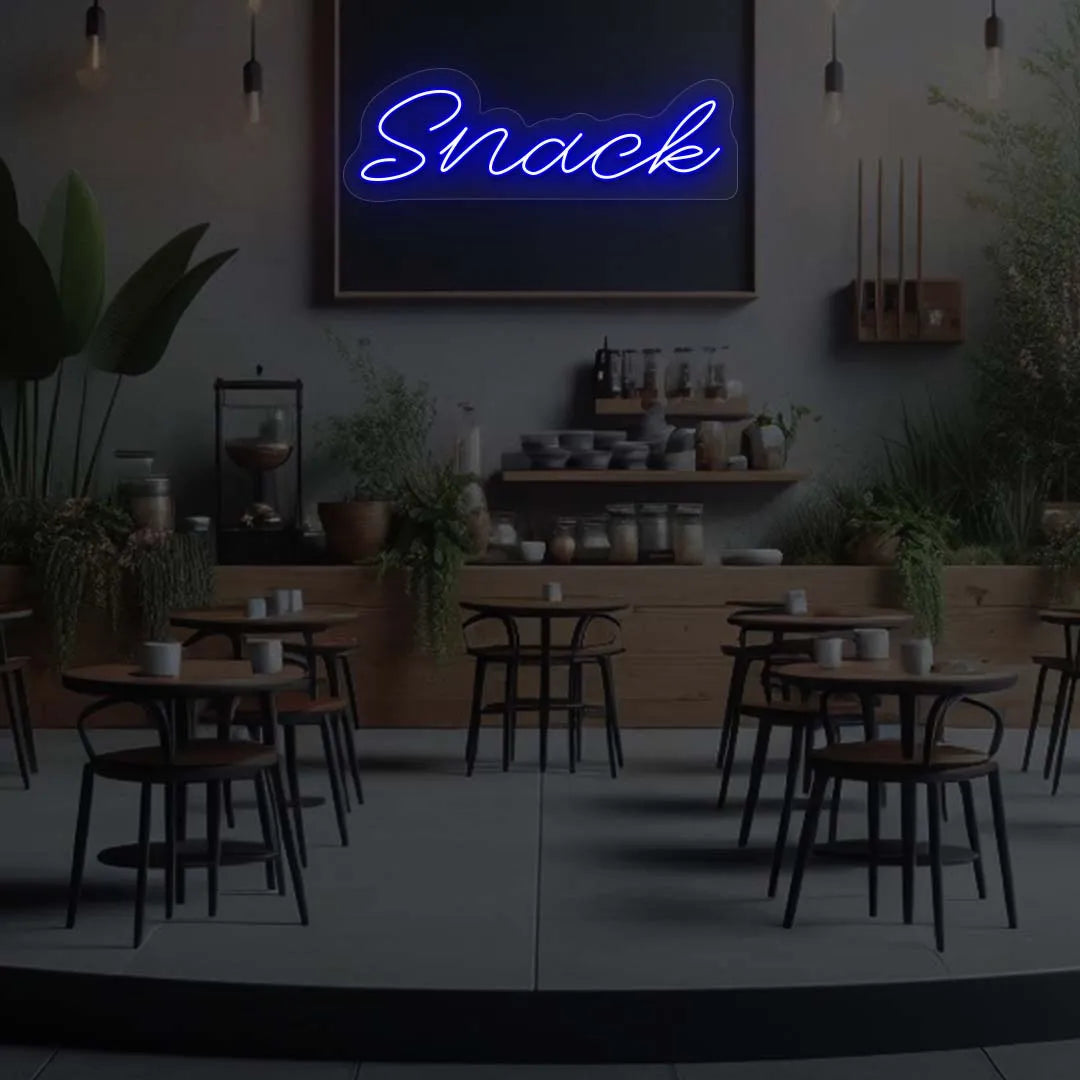 Snack LED Neon Sign | Blue