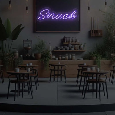 Snack LED Neon Sign | Purple