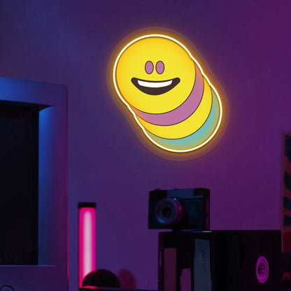 Mood Stack Emoji Neon Artwork | Orange